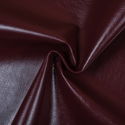 Ткань Дерматин (Кожзам) для мебели (Ширина 138см), цвет Бордовый (на отрез) в Иркутске