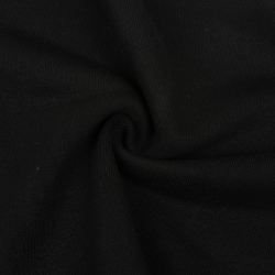 Ткань Футер 3-х нитка, Петля, цвет Черный (на отрез)  в Иркутске