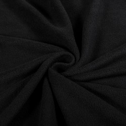 Ткань Флис Односторонний 180 гр/м2 (Ширина 150см), цвет Черный (на отрез) в Иркутске
