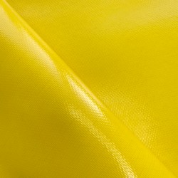 Ткань ПВХ 600 гр/м2 плотная (Ширина 1,5м), цвет Жёлтый (на отрез) в Иркутске