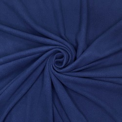 Ткань Флис Односторонний 130 гр/м2, цвет Темно-синий (на отрез)  в Иркутске
