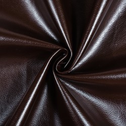 Ткань Дерматин (Кожзам) для мебели (Ширина 138см), цвет Темно-Коричневый (на отрез) в Иркутске