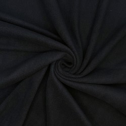 Ткань Флис Односторонний 130 гр/м2 (Ширина 150см), цвет Черный (на отрез) в Иркутске