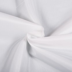 Ткань подкладочная Таффета 190Т (Ширина 150см), цвет Белый (на отрез) в Иркутске