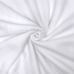 Ткань Флис Двусторонний 280 гр/м2 (Ширина 150см), цвет Белый (на отрез) в Иркутске