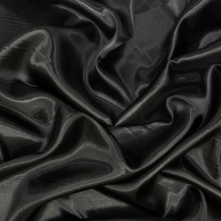 Ткань Атлас-сатин, цвет Черный (на отрез)  в Иркутске