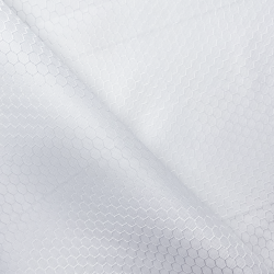 Ткань Oxford 300D PU Рип-Стоп СОТЫ, цвет Белый (на отрез) в Иркутске