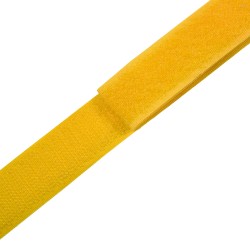 Контактная лента 25мм цвет Жёлтый (велькро-липучка, на отрез) в Иркутске