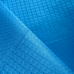 Ткань Oxford 300D PU Рип-Стоп СОТЫ, цвет Голубой (на отрез) в Иркутске