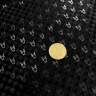 Ткань Дюспо Milky PU (Ширина 1,5 м), блестящий принт Гусиная Лапка Черный (на отрез)
