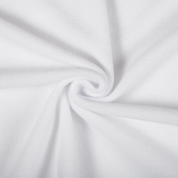 Ткань Флис Односторонний 180 гр/м2 (Ширина 150см), цвет Белый (на отрез) в Иркутске